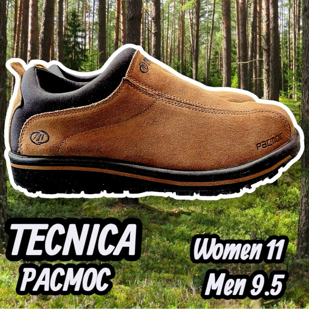 Tecnica Pacmoc Suede Slip-On All Terrain comfyHiking Shoes Sz 9.5 Men/11 Women
